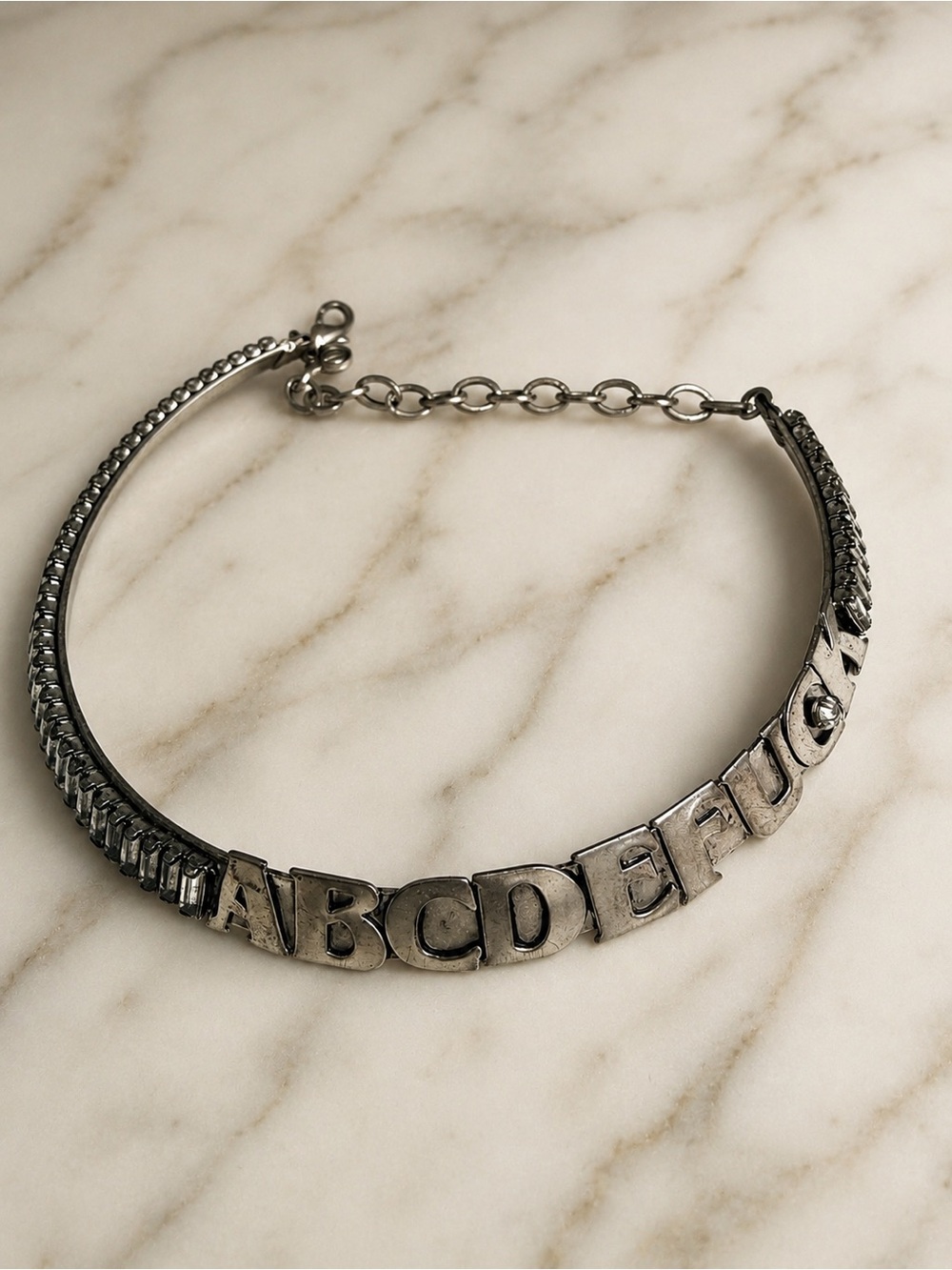Abcdefu | Crystal Alphabet Statement Choker